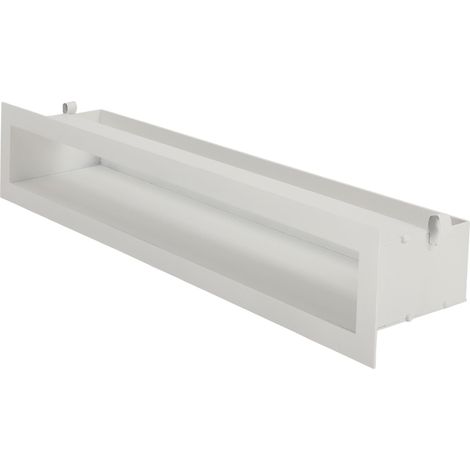 KOTARBAU® Grille Cheminée - Acier Revêtu Poudre - 60 cm - Blanc - Grille Ventilation Cheminée - Aération pour Foyer - Design Moderne - Résistante Haute Température (1/5)