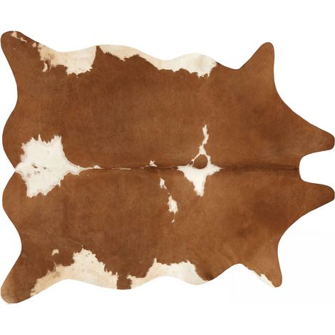 Tapis imitation peau de vache 155 x 190 cm marron (1/5)