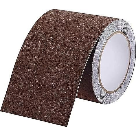Hochfeste, rutschfeste, selbstklebende Treppenstufen mit rutschfester Oberfläche (braun) [NX] (1/5)