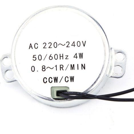 1pc 220-240V AC Moteur synchrone Motoréducteur 4W CW/CCW (0.8-1RPM) (1/4)