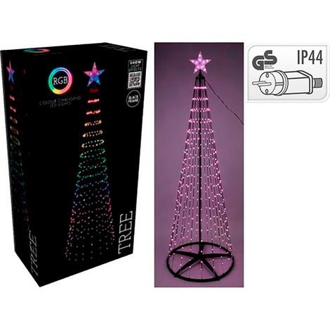 Árbol de navidad con estrella, 550 led luz cálida, uso exterior, ø90 x 300 cm