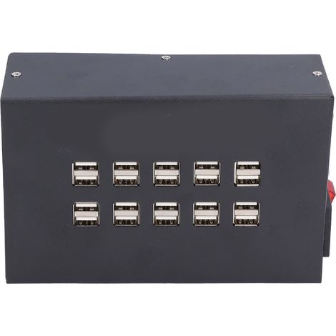 20-Port-USB-Ladegerät, 220-V-Steckdosenleiste mit Schutzverteiler für Zuhause und Büro – USB-20D (1/5)