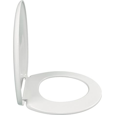 Abattant WC pour modèles Huno/Atila/Mideo/Brive+ Siège en polypropylène avec couvercle et charnières métalliques Blanc E4357G-00 (1/5)