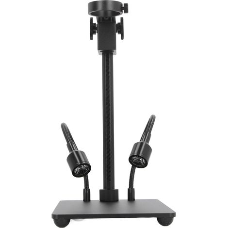 Support professionnel pour microscope, base stable avec réglage infini de luminosité, lampe col de cygne universelle à double intensité (1/5)