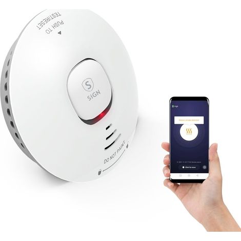 Detector de humo/alarma contra incendios inteligente SiGN con conexión Wi-Fi