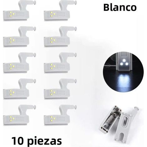 KLVGTIFS PU - Lot de 10 lampes LED à détecteur de mouvement, blanches, pour portes d'armoires et cuisines (1/5)