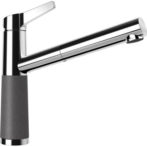 Schock Küchenarmatur SC-510 Chrom/Cristadur ausziehbarer Auslauf Niederdruck Stone (1/3)