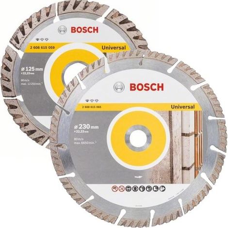 Set 2 BOSCH Diamanttrennscheiben 125 mm/230 mm Sonderzubehör Maurer - 06159975H9