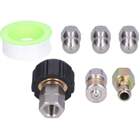 Kit de Débouchage pour Tuyaux avec Connecteur Rapide Compatible Karcher et Embouts de Nettoyage Haute Pression (1/5)