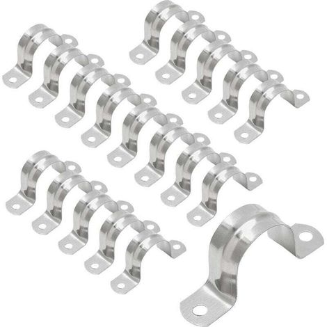 Collier De Serrage U Acier Inoxydable Semi Circulaire Pour Tuyau Air Et Eau 25mm (1/4)