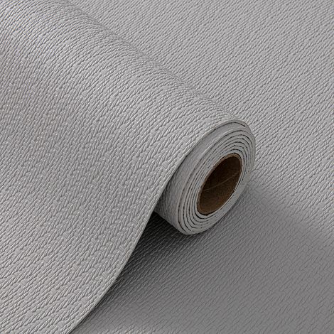 Papier Peint 3D effet tissu Gris adhésif auto collant épaississement 60CM x 2.8M en rouleau Style jardin doux 1.68m2 (1/3)