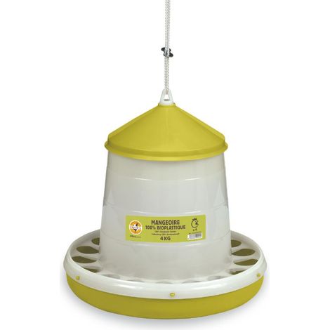 Mangeoire 4 kg en plastique végétal CHICK'A