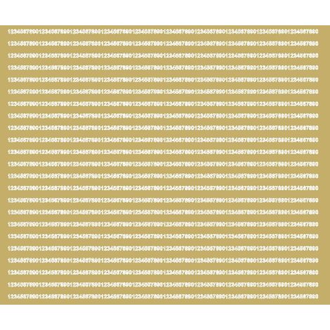 Adesivi numerici autoadesivi da 3 mm, oro lucido