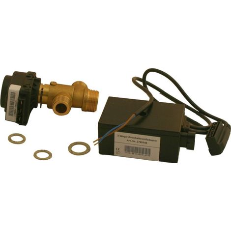 Wolf Válvula de tres vías con placa adaptadora para GG/GU-2/GB, 8601950