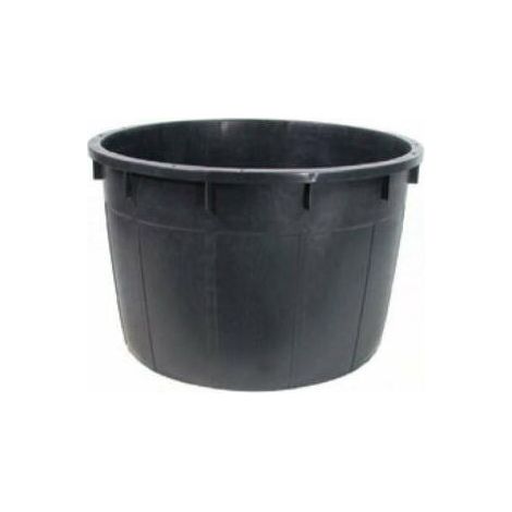 ICS Mastello Tondo Contenitore da Giardino 210 L Polietilene Uso Esterno Senza Manici colore Nero