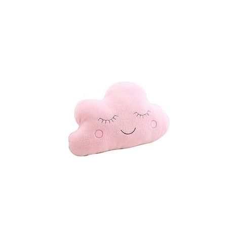 Coussin doux en peluche avec étoiles, lune et nuages, coussin rafraîchissant, oreiller de lit, coussin pour canapé, siège auto ou maison, articles de fête (nuage (55 x 45 cm), rose)-Crezuo (1/5)