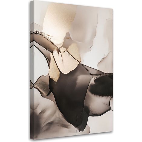 Wandbild für das Schlafzimmer 3D-Abstraktion Beige Braun Modern 40x60 cm (1/5)