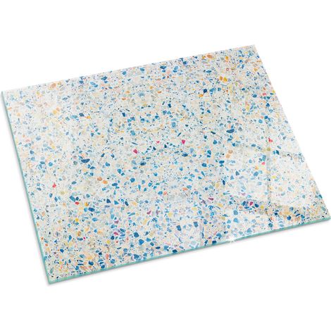 Piastra per Camino di Vetro Temperato Protezione per Caminetto dal Calore Resistente a Scintille e Graffi Motivo strutturale astratto 80x60 cm (1/5)