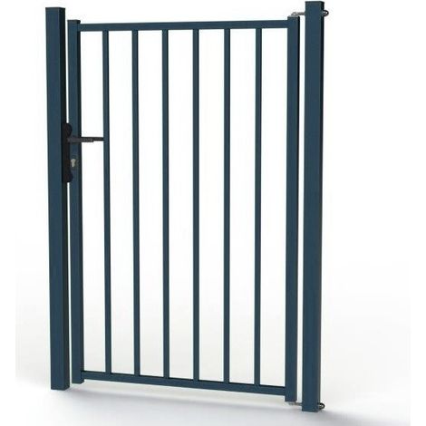 Portillon Clôture Barreaudé SECUR16-B2020 L1000 x H1500 Gris RAL7016