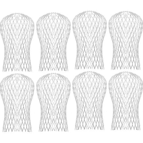 Set mit 8 Dachrinnenabdeckungen, Filtern und Dachrinnenschutzvorrichtungen für stets saubere Dachrinnen.