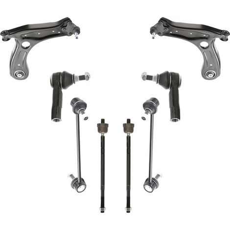 KIT BRACCIO OSCILLANTE 8 PEZZI COMPATIBILE CON SEAT IBIZA IV (6J5, 6P1) 1.4 TDI / Kit Sospensione Completo OE/OEM / Bracci Oscillanti + Testine Sterzo / Sostituzione Diretta OEM