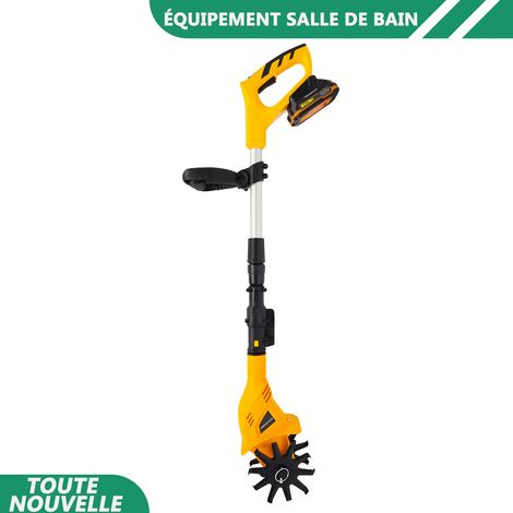 WAOBDLA Outil de terre portatif Machine de terre électrique Machine de terre sans fil alimentée par batterie 250r/min (1/5)