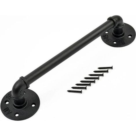 Main Courante - Fer Galvanisé - Pour Escaliers Intérieurs Et Extérieurs - 30 cm - Adaptée Aux Personnes Âgées Et Enfants (1/4)