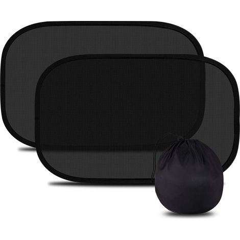 Pare-Soleil Voiture Bébé,TRÈS Sombre Protection UV/Chaleur, Pare-Soleil Auto-Adhésifs pour Enfants,Pose Rapide/Facile,Sac de Rangement fourni,Taille 51x31 cm (M) (1/5)