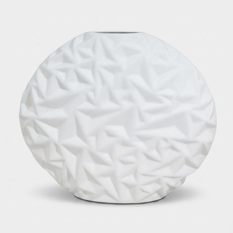 Vaso tondo basso in ceramica da arredo Eolie (1/3)