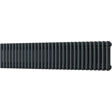 Alpha - Anthracite Column Radiator H300mm x W1355mm 3 Column