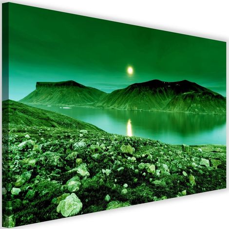 Tableau sur toile Paysage de montagne vert 90x60 (1/5)