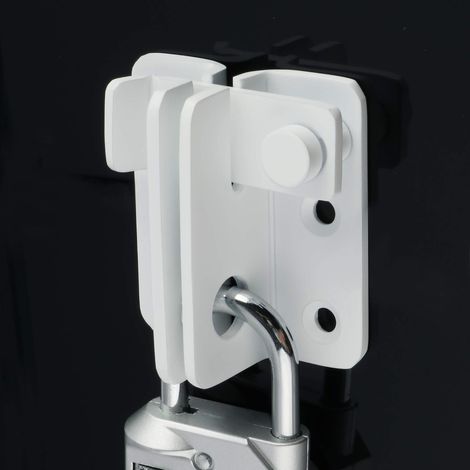 Verrou Porte Interieure Loquet Porte Exterieur, White Droit Verrou Porte Coulissante en Acier Inoxydable Antirouille Loquet Portail Serrure Volet (1/5)