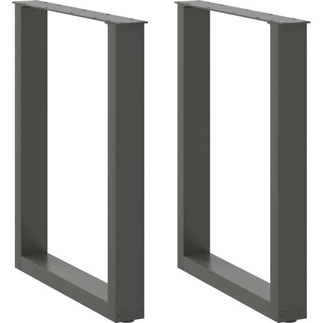 Esstischbeine U-Form 2 Stk. Anthrazit 70x(72-73) cm Stahl