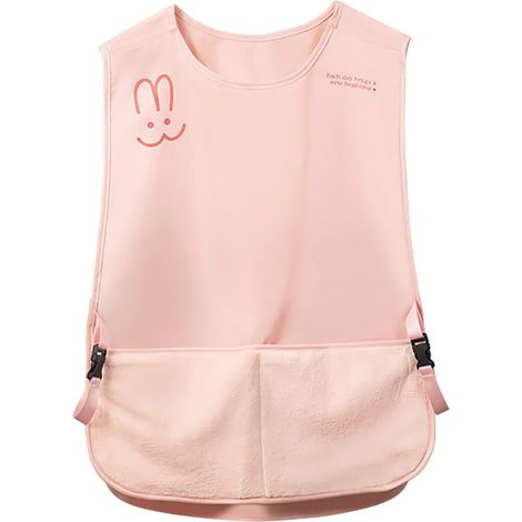 Gilet tablier de cuisine rose, idéal pour la pâtisserie, le jardinage, la vaisselle et la coiffure. (1/5)
