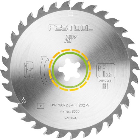 Festool Hoja de sierra universal 190x2,6 FF W32 - 492048