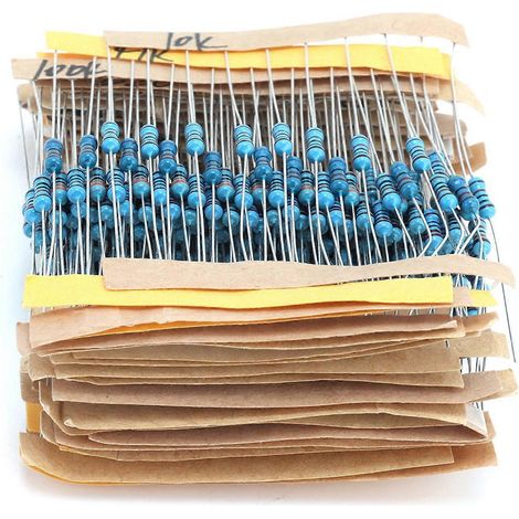 300 Stück Widerstände, 30 Werte, 10 Ω, 1 MΩ, 1/4 W, 1 % Metallfilmwiderstands-Set, Elektronische Bauteile