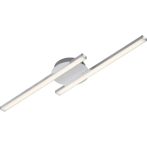 LED Deckenleuchte Deckenlampe 2x 6W 3000K aluminiumfarbig Metall Briloner