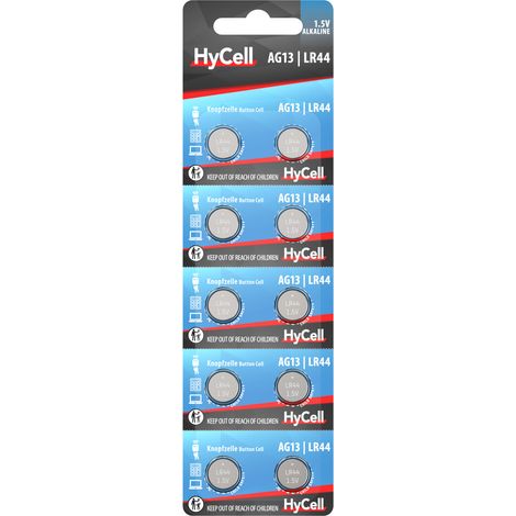 HyCell Alkaline Knopfzellen LR44 / LR1154 / AG13