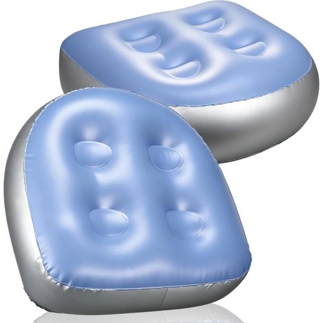 Lot de 2 coussins de baignoire gonflables en PVC avec ventouses antidérapantes pour adultes, confort d'assise accru dans le spa de la baignoire (1/5)