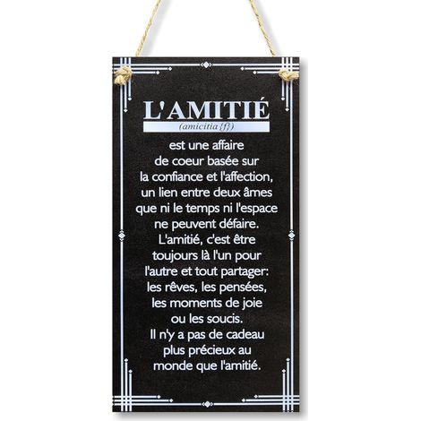 L'amitié enseignes pour la maison décoratives murales affiche de décoration d'interieur 30 x 15 (1/5)
