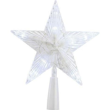Sternförmiger Zweig-Haarschmuck mit 7 LEDs (3 LEDs blinken in Kaltweiß), 20 cm hoch x 17,5 cm breit BLACHERE ILLUMINATION