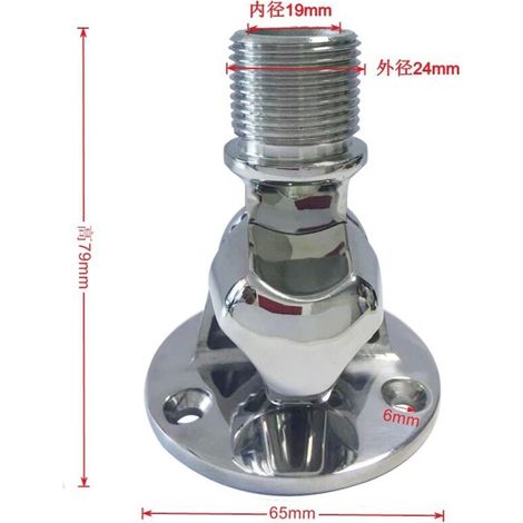 Support d'antenne 22 mm en acier inoxydable 316 pour talkies-walkies, radiofréquences, équipements marins, yachts et autres accessoires de navigation.