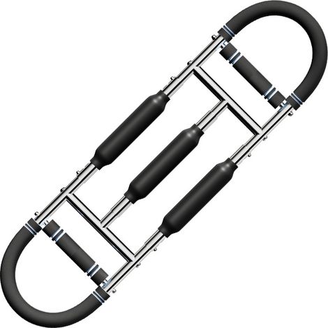 Armtrainer, 60-110 lbs. Verstellbarer Unterarmtrainer mit 3 Stufen, Brusttrainer, Trizepstraining, drei blaue Rohre.