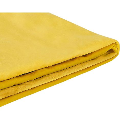 Fodera per Letto in Velluto Giallo Rimovibile e Lavabile 180 x 200 cm Fitou