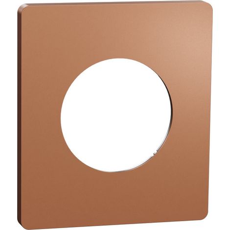 Plaque de finition 1 poste - Odace Architecte 2025 - S931802 - Schneider - Effet cuivre