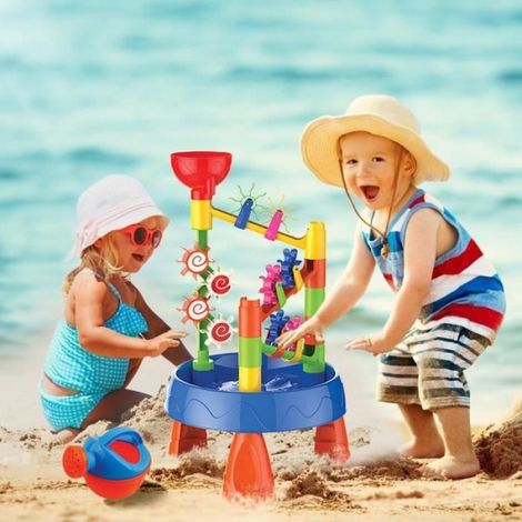 Table de jeu de sable et d'eau Table de jeu de sable pour enfants Table de jeu de plage pour l'intérieur et l'extérieur - (1/3)