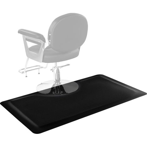 Tapis de Chaise de Salon Coiffure, 1525x910x13 mm, Tapis de Sol Salon Coiffeur Anti-fatigue pour Base de Chaise Circulaire, Surface PVC, Bords Biseautés Anti-trébuchement, Dessous Antidérapant (1/5)