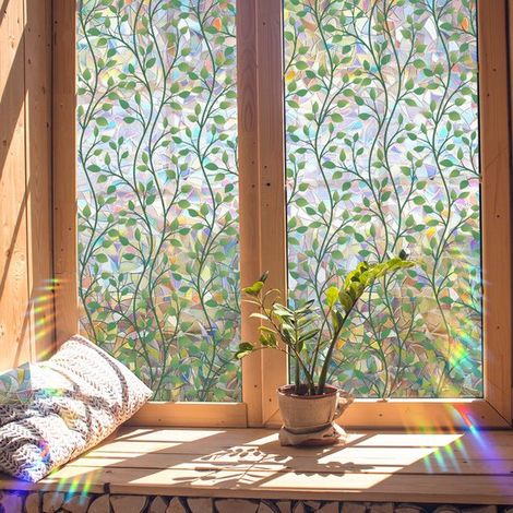 M - 43x200cm - Non adesivo - Rimovibile - Adesione elettrostatica al vetro - Pellicola per finestre in PVC senza colla - Per decorazione finestre o regali (1/5)