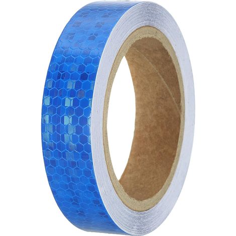 Bande réfléchissante, 2,5 cm x 10 m, imperméable, haute visibilité, convient aux remorques, camions, voitures et vélos, bleue. (1/5)