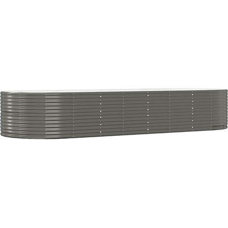 Maison Exclusive - Hochbeet Grau 367x140x68 cm Verzinkter Stahl